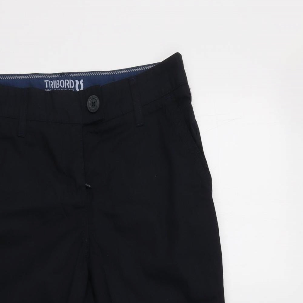 Oxy Lane Womens Blue  Cotton Cropped Trousers Size 10 L21 in Regular