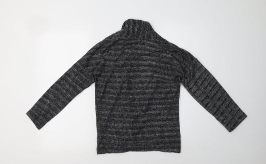 Preworn Womens Grey V-Neck  Cotton Cardigan Jumper Size 10