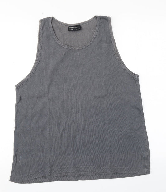 Cedar Wood State Mens Grey  Cotton  T-Shirt  Round Neck