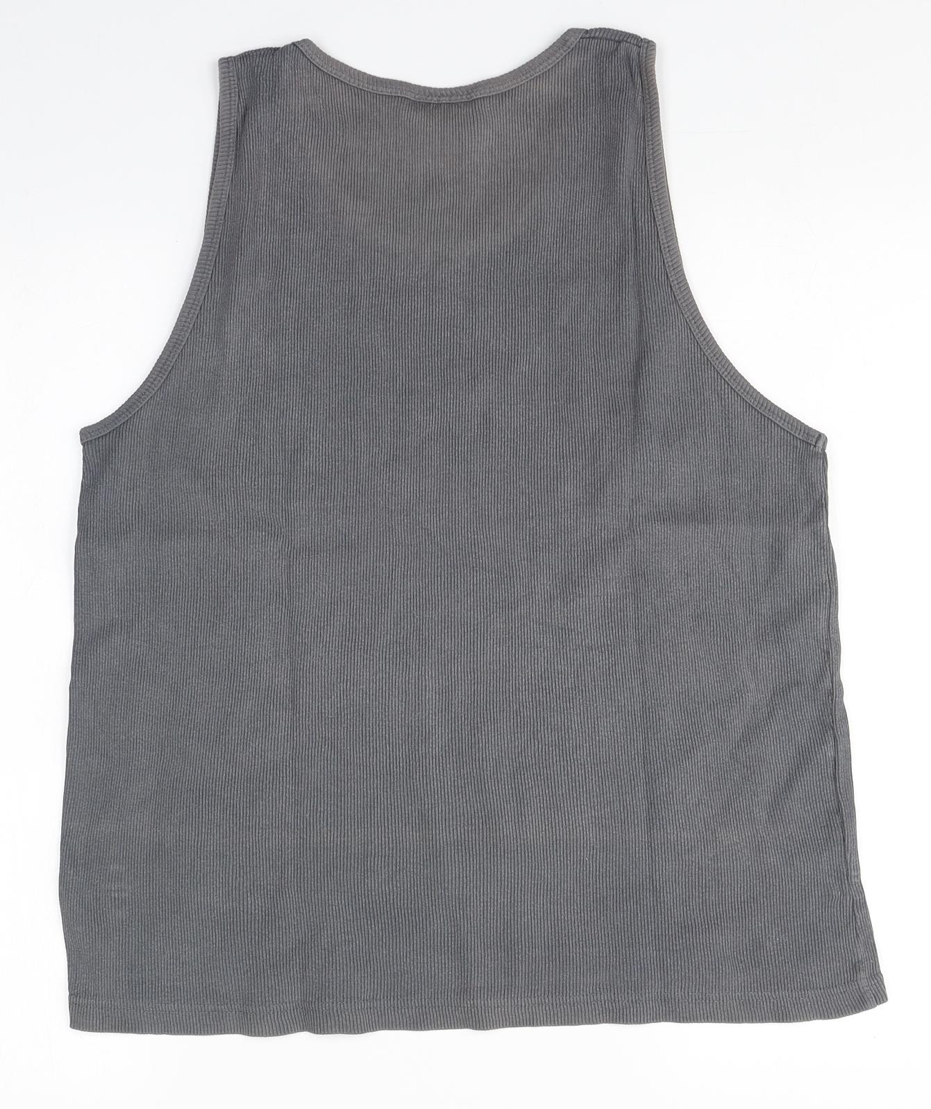 Cedar Wood State Mens Grey  Cotton  T-Shirt  Round Neck