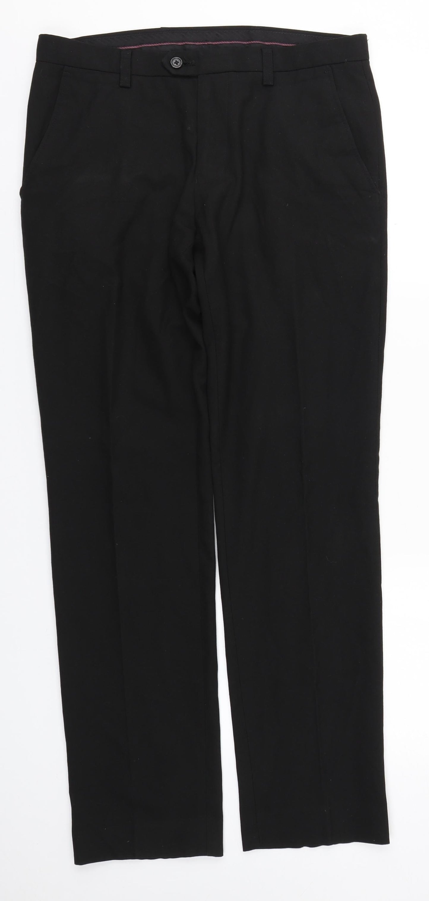 NEXT Womens Black  Polyester Trousers  Size 30 in L30 in Regular