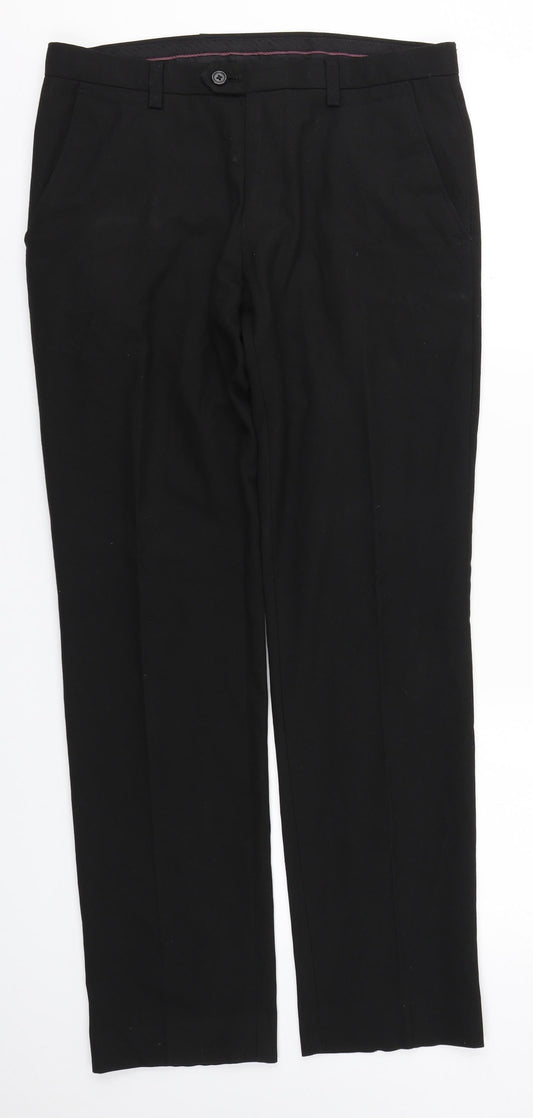 NEXT Womens Black  Polyester Trousers  Size 30 in L30 in Regular