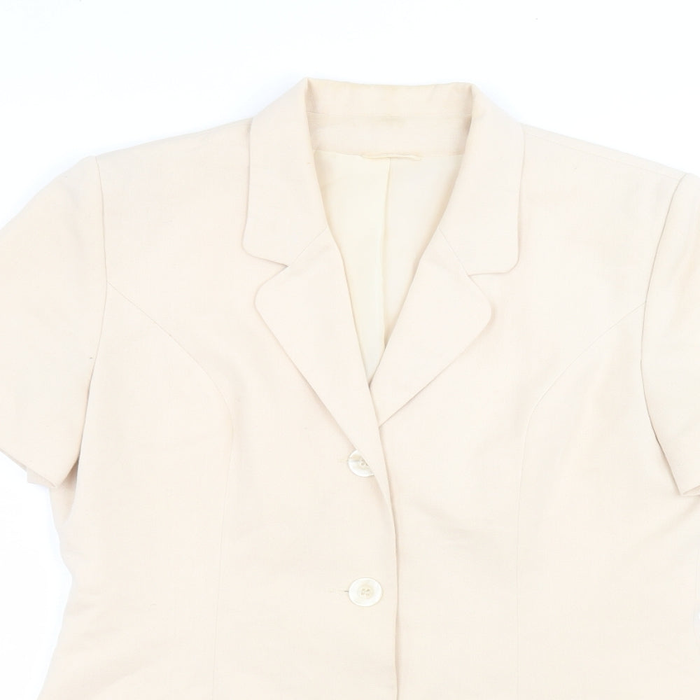Dorothy Perkins Womens Beige   Jacket  Size 14