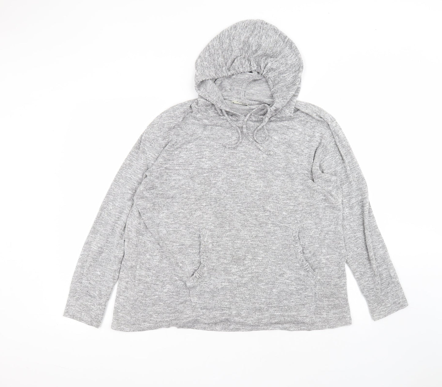 Matalan Womens Grey  Viscose Pullover Hoodie Size L