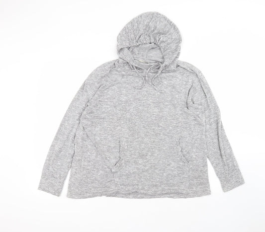 Matalan Womens Grey  Viscose Pullover Hoodie Size L