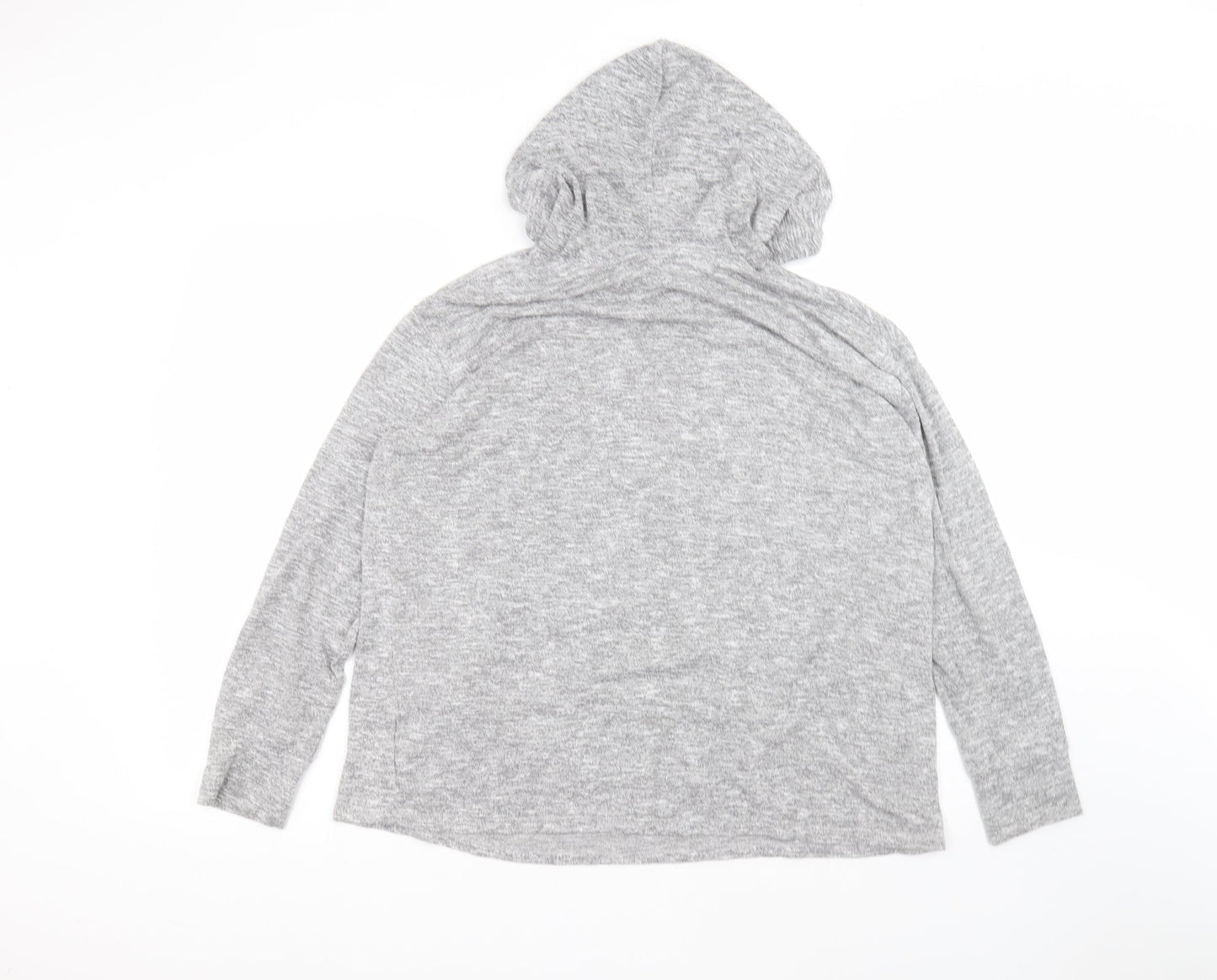 Matalan Womens Grey  Viscose Pullover Hoodie Size L