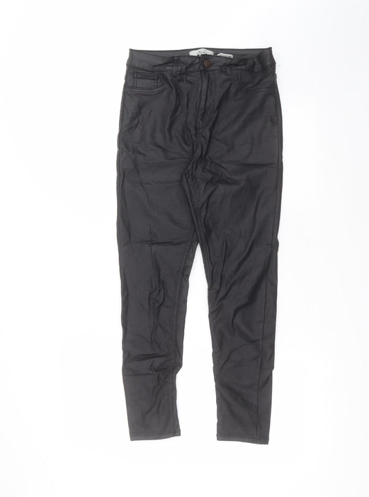 New Look Womens Black  Viscose Trousers  Size 12 L25 in Regular