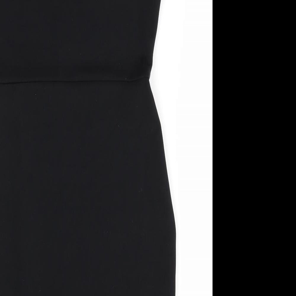 Missguided Womens Black  Polyester Bodycon  Size 12  Square Neck