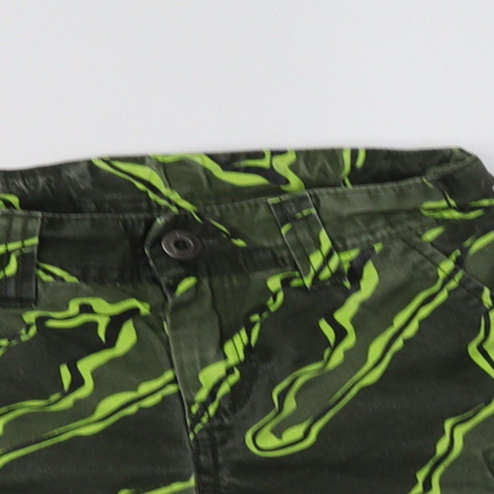 O'Neill Boys Green Geometric Cotton Cargo Shorts Size 6 Years  Regular