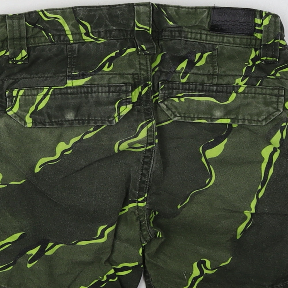 O'Neill Boys Green Geometric Cotton Cargo Shorts Size 6 Years  Regular