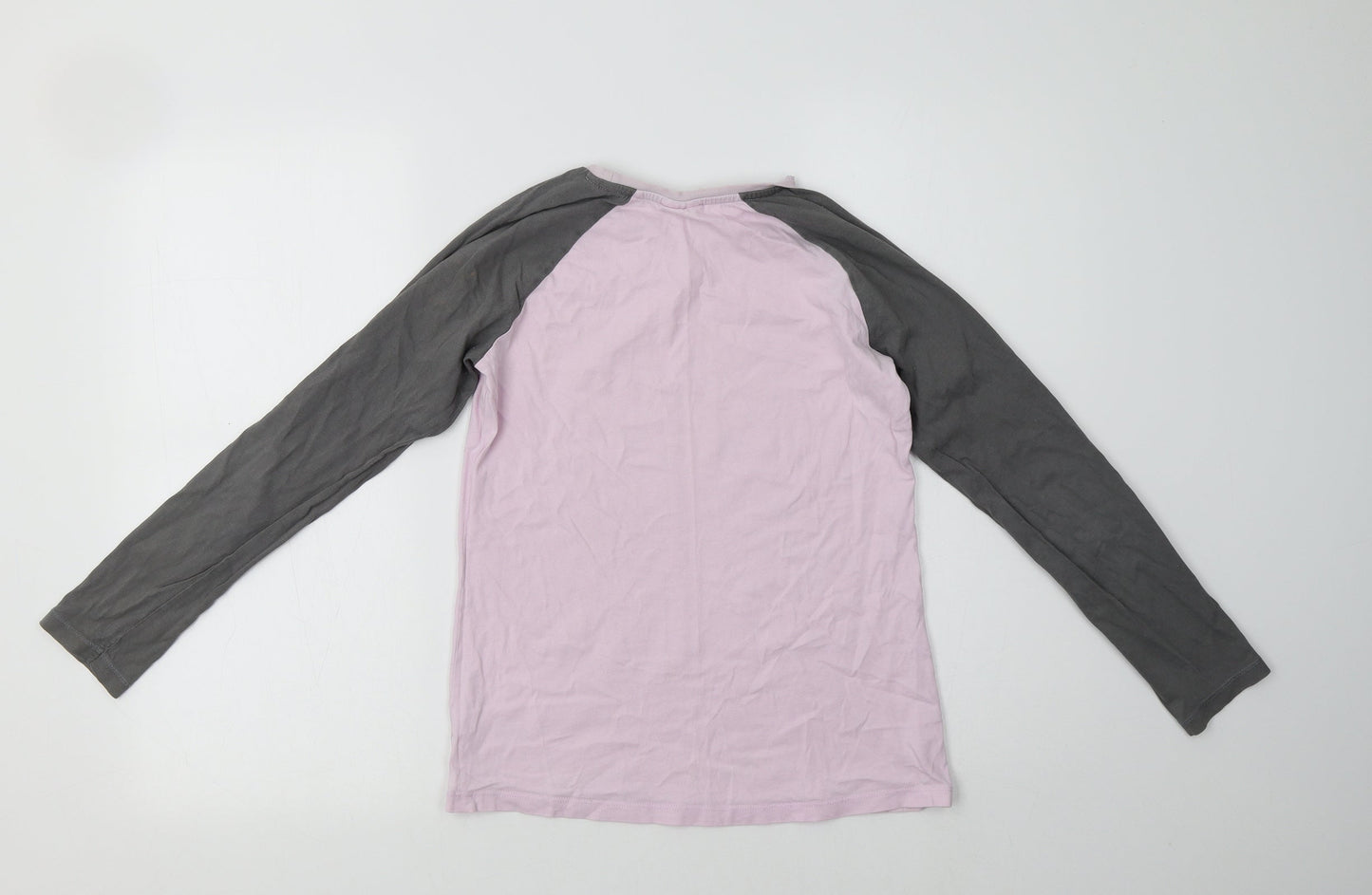 George Girls Pink Colourblock Cotton Top Pyjama Top Size 11-12 Years   - Un