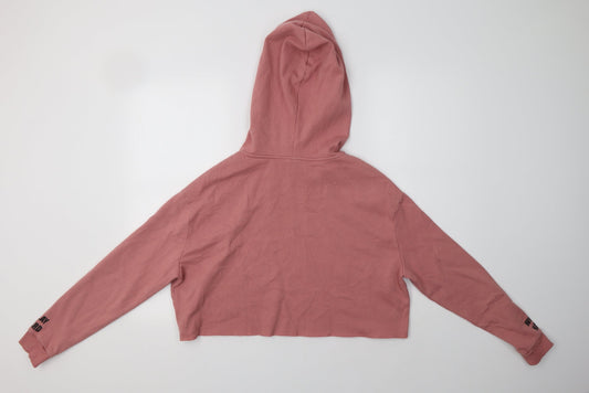 H&M Womens Pink  Cotton Pullover Hoodie Size L