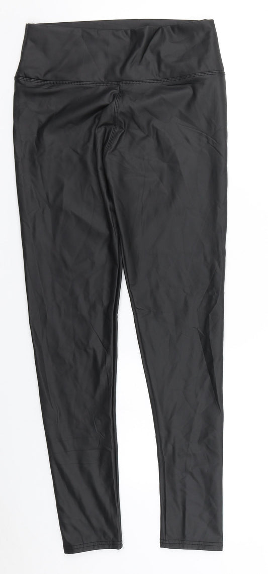 Paris Womens Brown  Polyurethane Trousers  Size M L23 in Regular