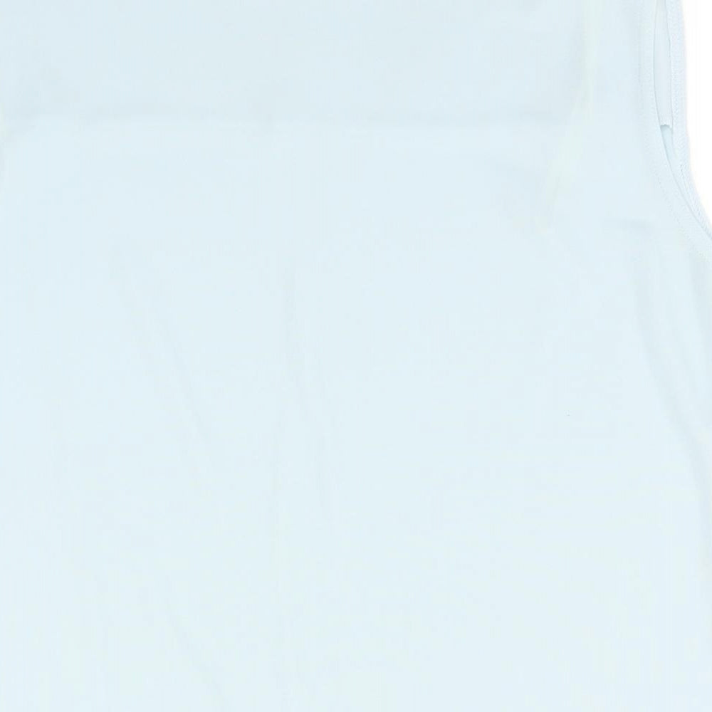 Bonmarché Womens Blue  Polyester Basic T-Shirt Size XL Round Neck