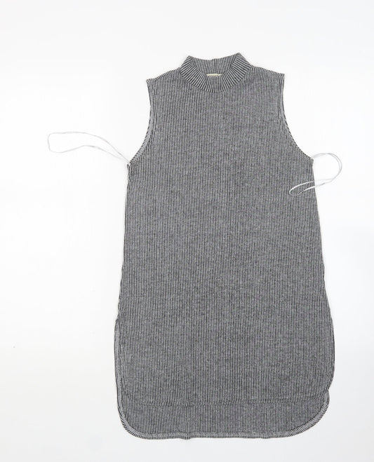 Papaya Womens Grey Round Neck  Polyester Vest Jumper Size 8