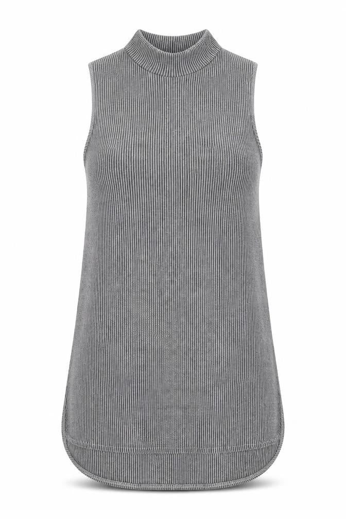 Papaya Womens Grey Round Neck  Polyester Vest Jumper Size 8