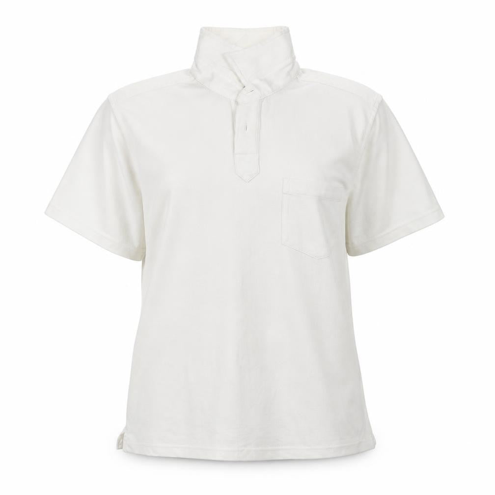 UrbanSpirit Womens White  Polyester Basic Polo Size M Collared