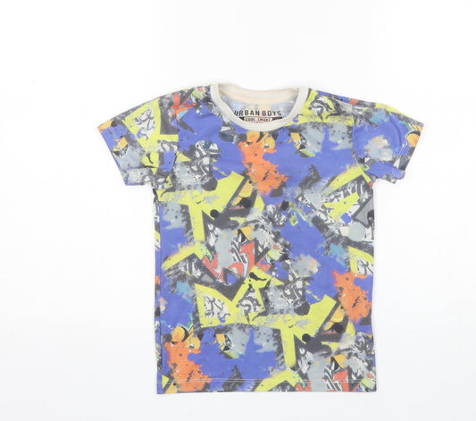 Matalan Boys Blue  Polyester Basic T-Shirt Size 5 Years Round Neck