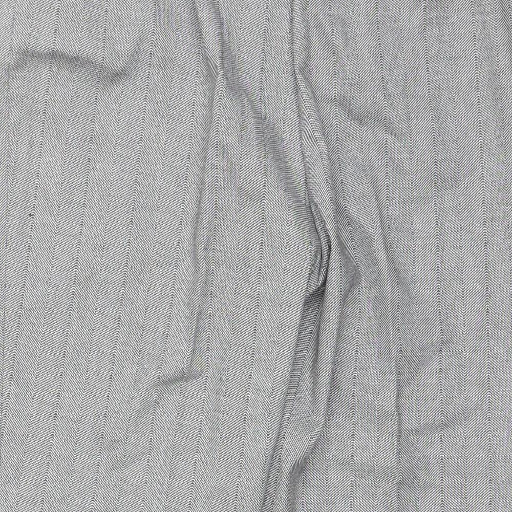 Marks and Spencer Womens Grey  Polyester Dress Pants Trousers Size 14 L23 in Regular