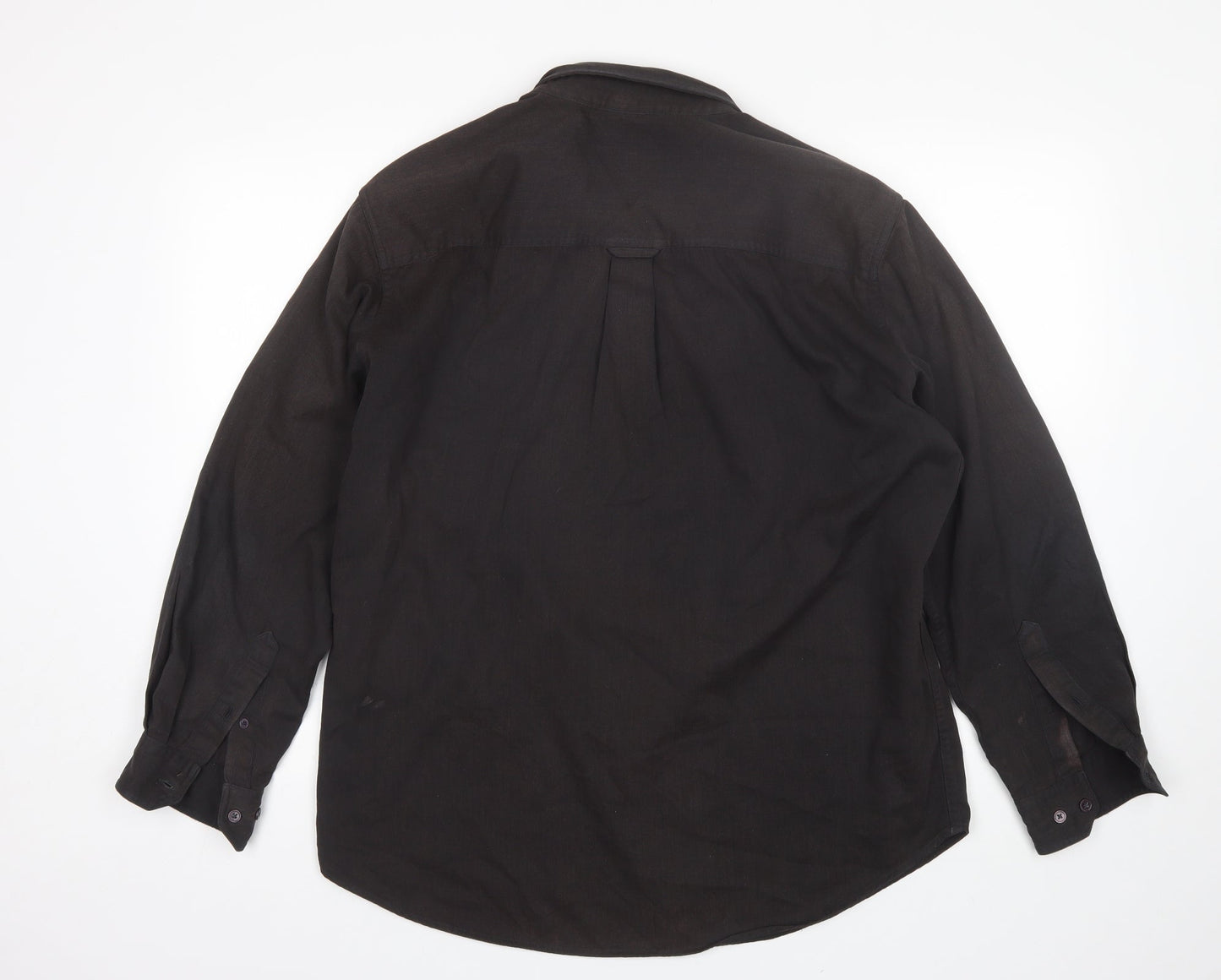 Originals Mens Brown  Polyester  Button-Up Size L Collared