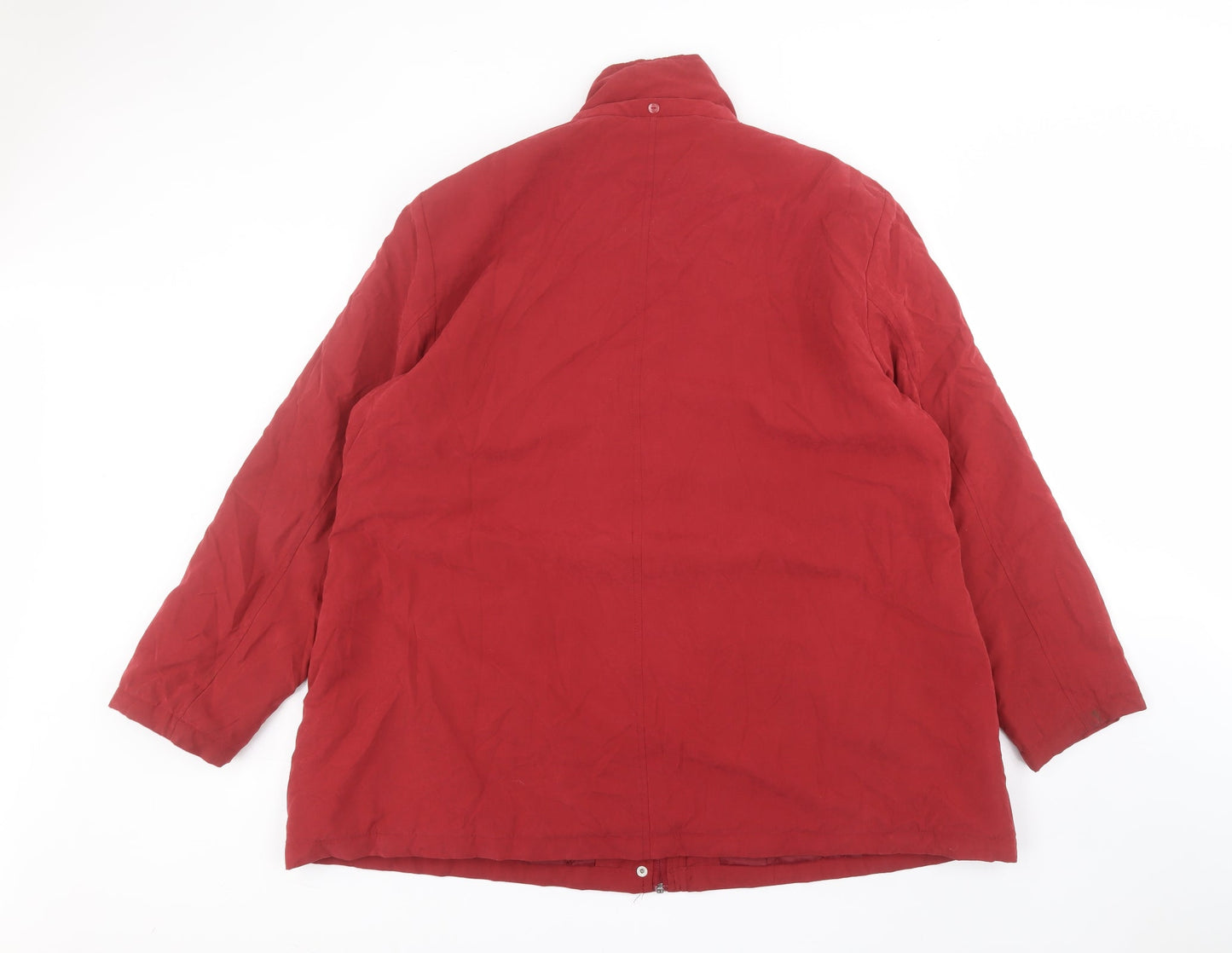 Damart Womens Red   Pea Coat Coat Size XL