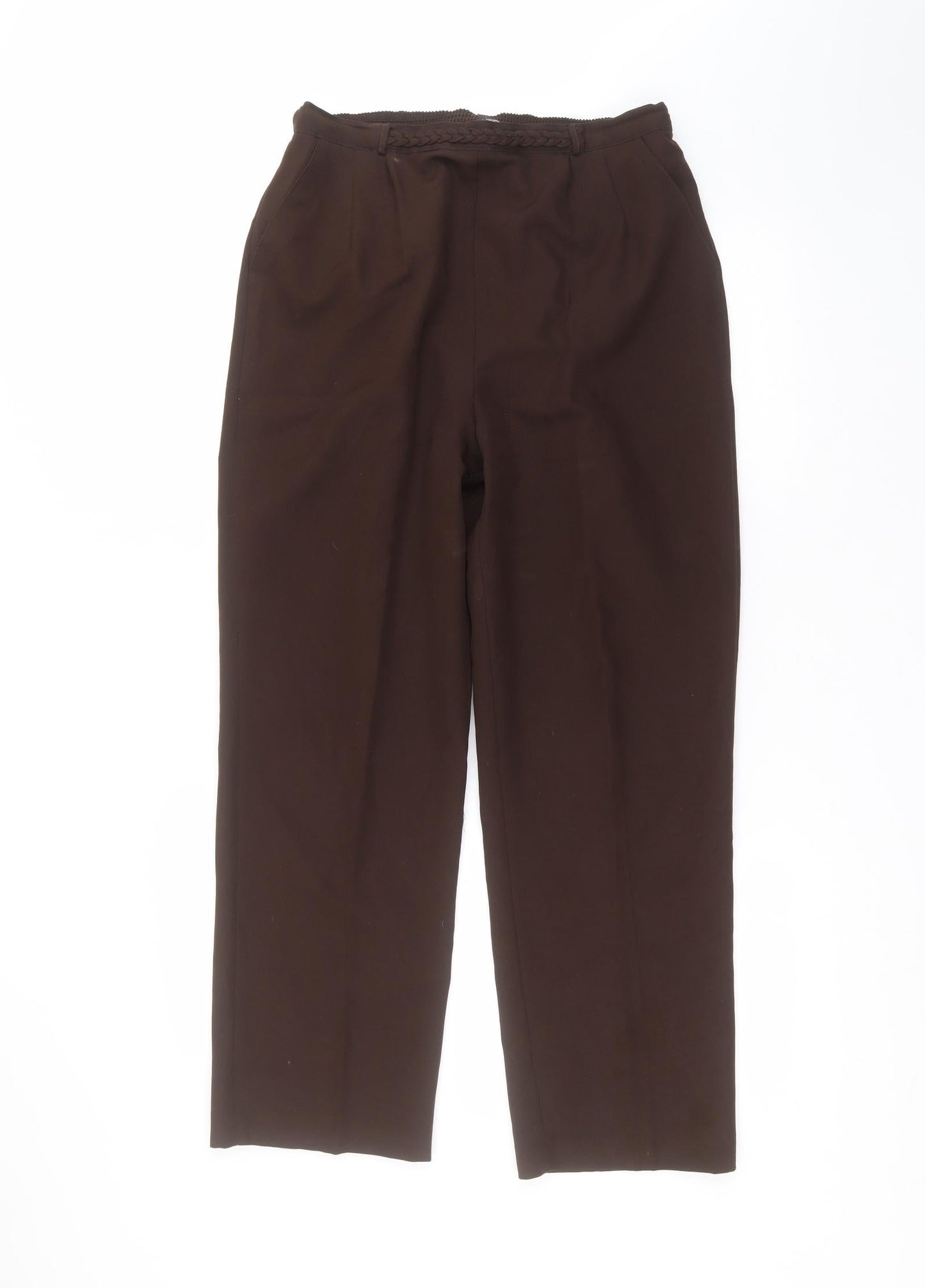 sarah hamilton Womens Brown  Polyester Trousers  Size 14 L25 in Regular