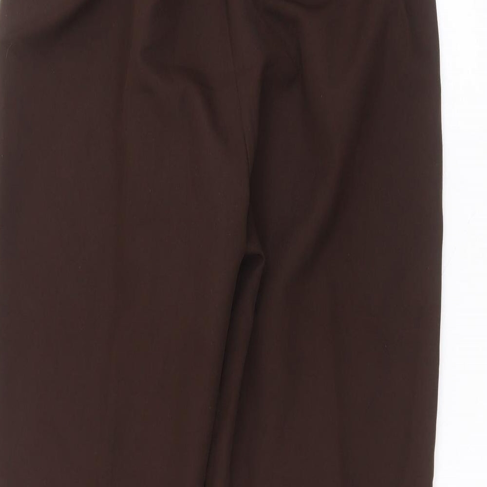 sarah hamilton Womens Brown  Polyester Trousers  Size 14 L25 in Regular