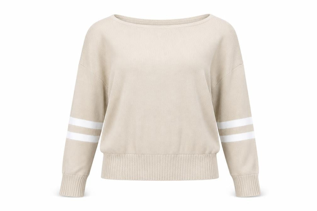 MISSAP Womens Beige Roll Neck  Acrylic Pullover Jumper Size M