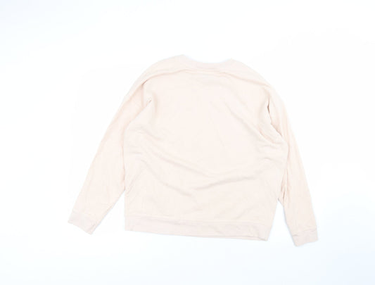 New Look Womens Pink Round Neck  Polyester Pullover Jumper Size S