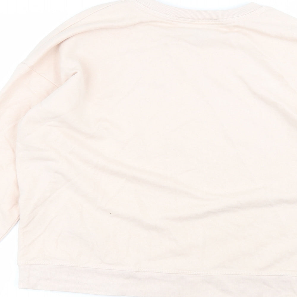 New Look Womens Pink Round Neck  Polyester Pullover Jumper Size S