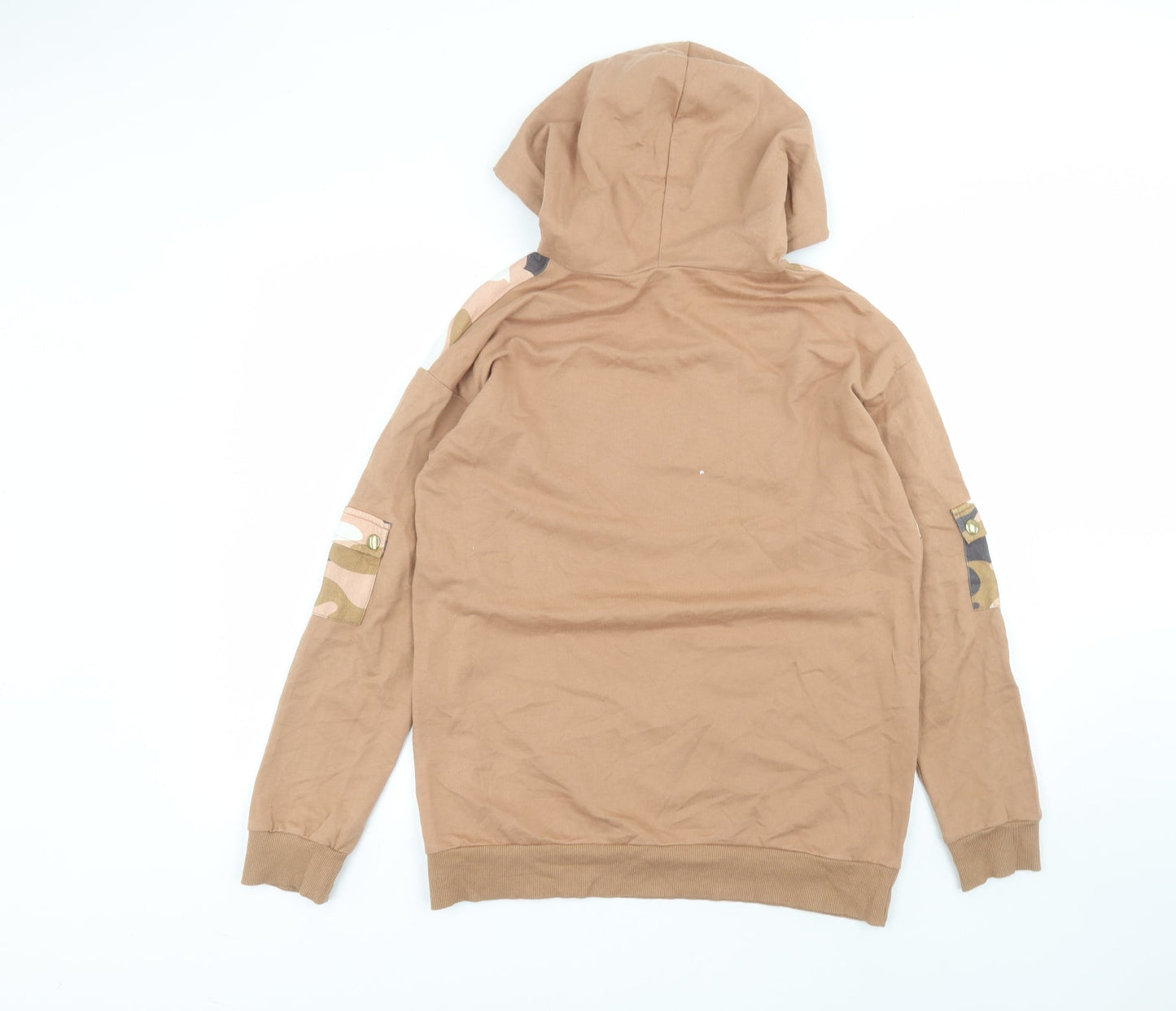 Select Womens Brown  Cotton Pullover Hoodie Size M