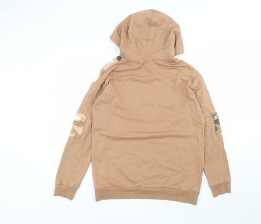 Select Womens Brown  Cotton Pullover Hoodie Size M