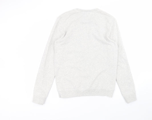 Irreverence Mens Grey Round Neck  Cotton Pullover Jumper Size S