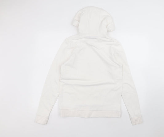 ESMARA Womens White  Polyester Pullover Hoodie Size S