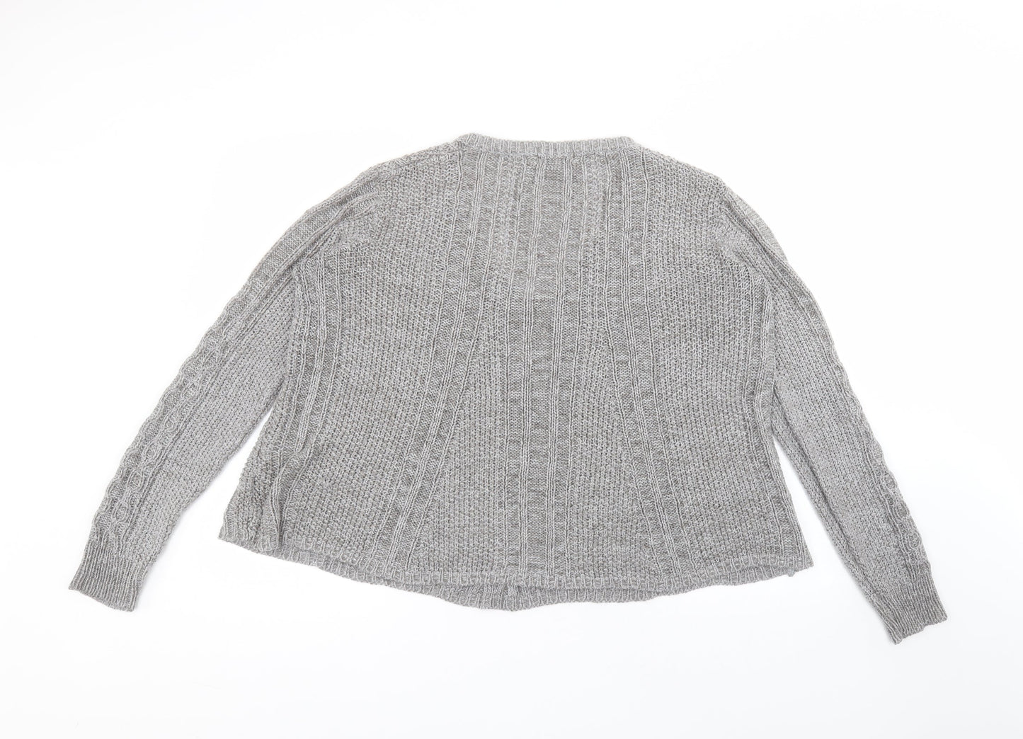 NEXT Womens Grey Round Neck  Acrylic Pullover Jumper Size M