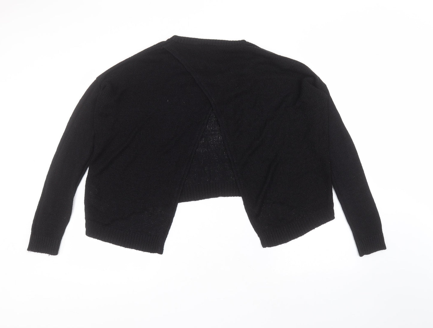 New Look Womens Black Round Neck  Acrylic Pullover Jumper Size M