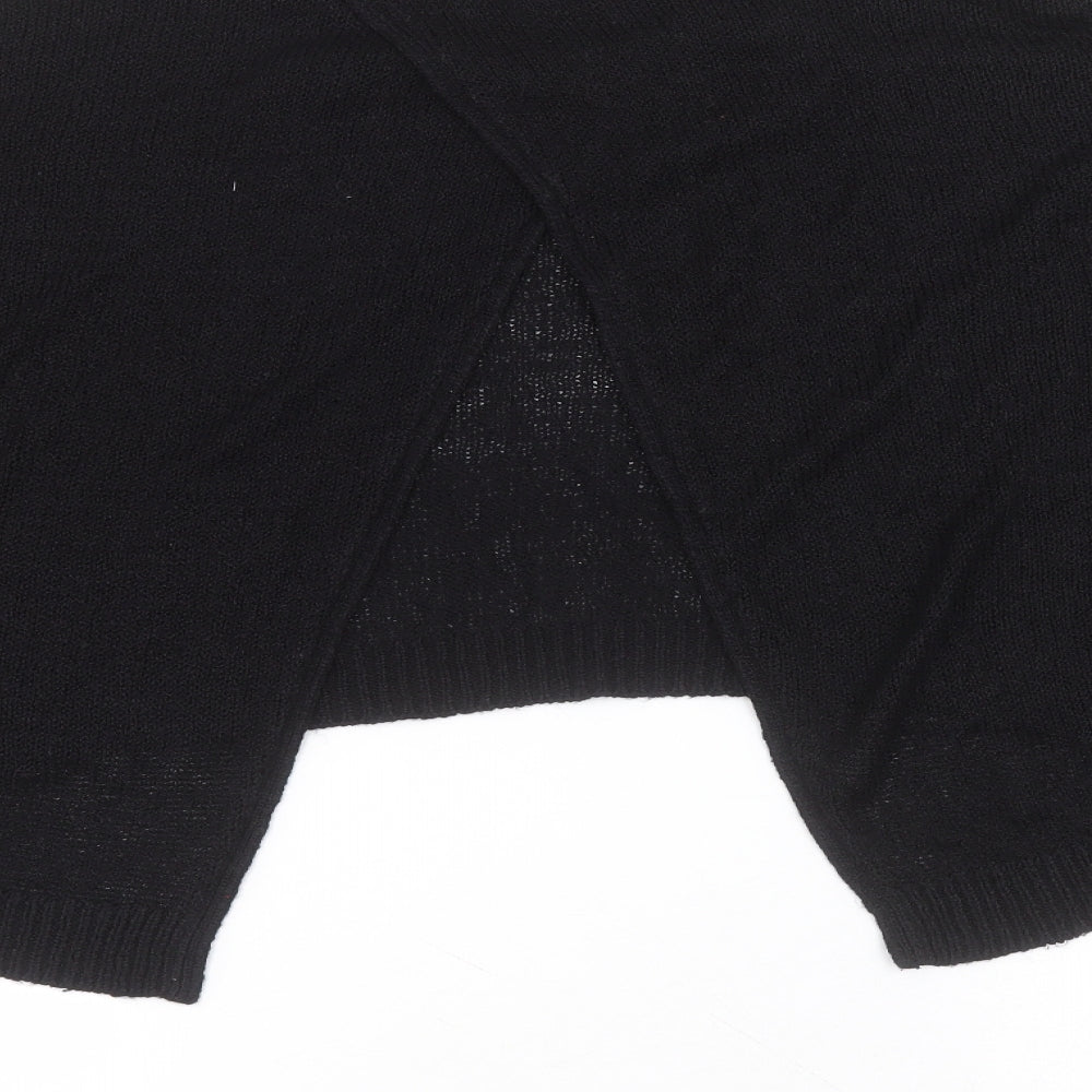 New Look Womens Black Round Neck  Acrylic Pullover Jumper Size M