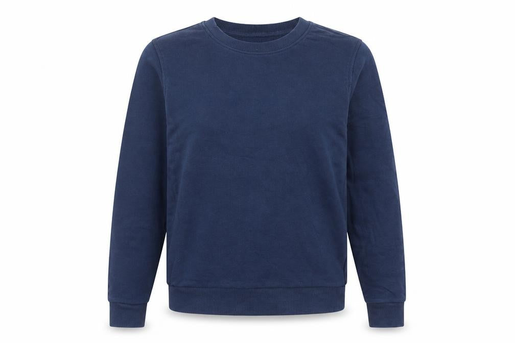 Marks and Spencer Womens Blue Round Neck  Cotton Pullover Jumper Size XS