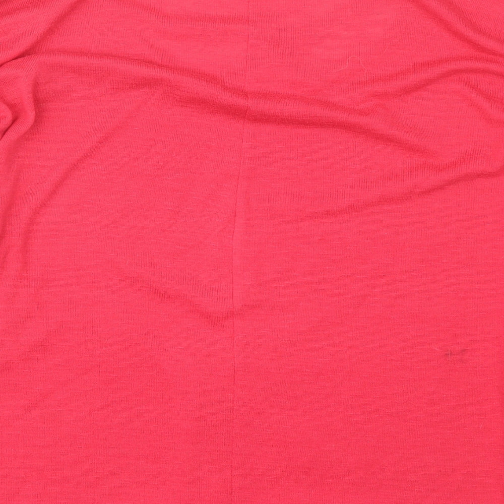 Papaya Womens Pink Scoop Neck  Polyester Pullover Jumper Size 12