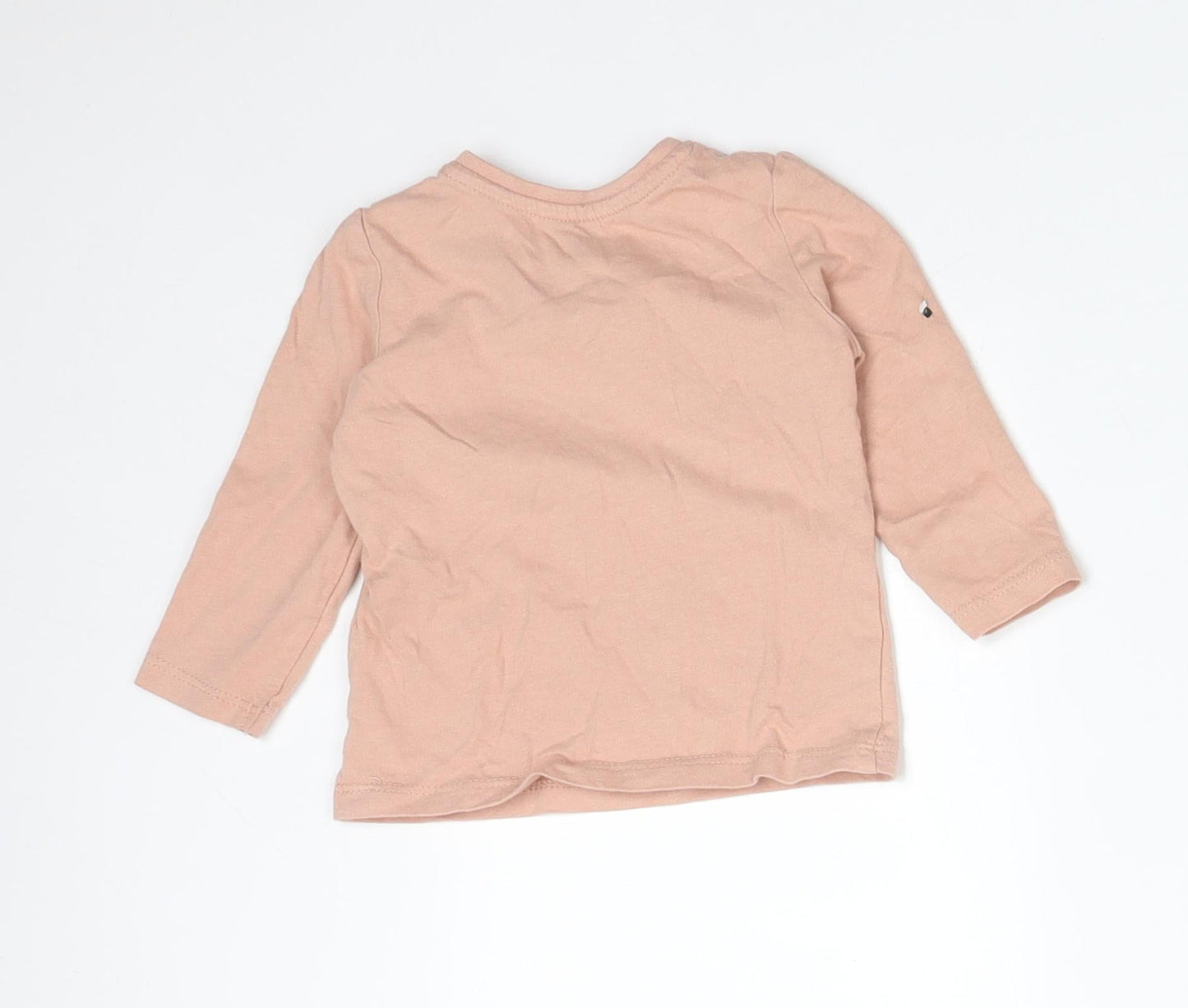 Primark Girls Pink Floral Cotton Basic T-Shirt Size 6-9 Months Round Neck  - BEAUTIFUL LIKE NATURE