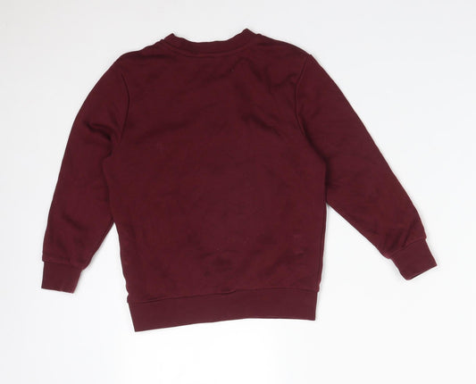 George Boys Red  Cotton Pullover Sweatshirt Size 5-6 Years