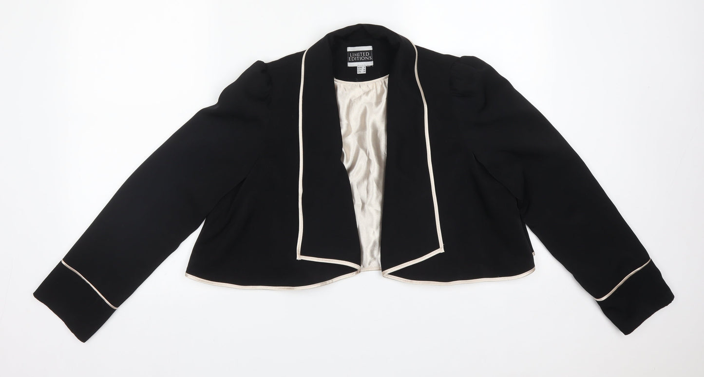 Limited Edition Womens Black   Jacket Blazer Size 8