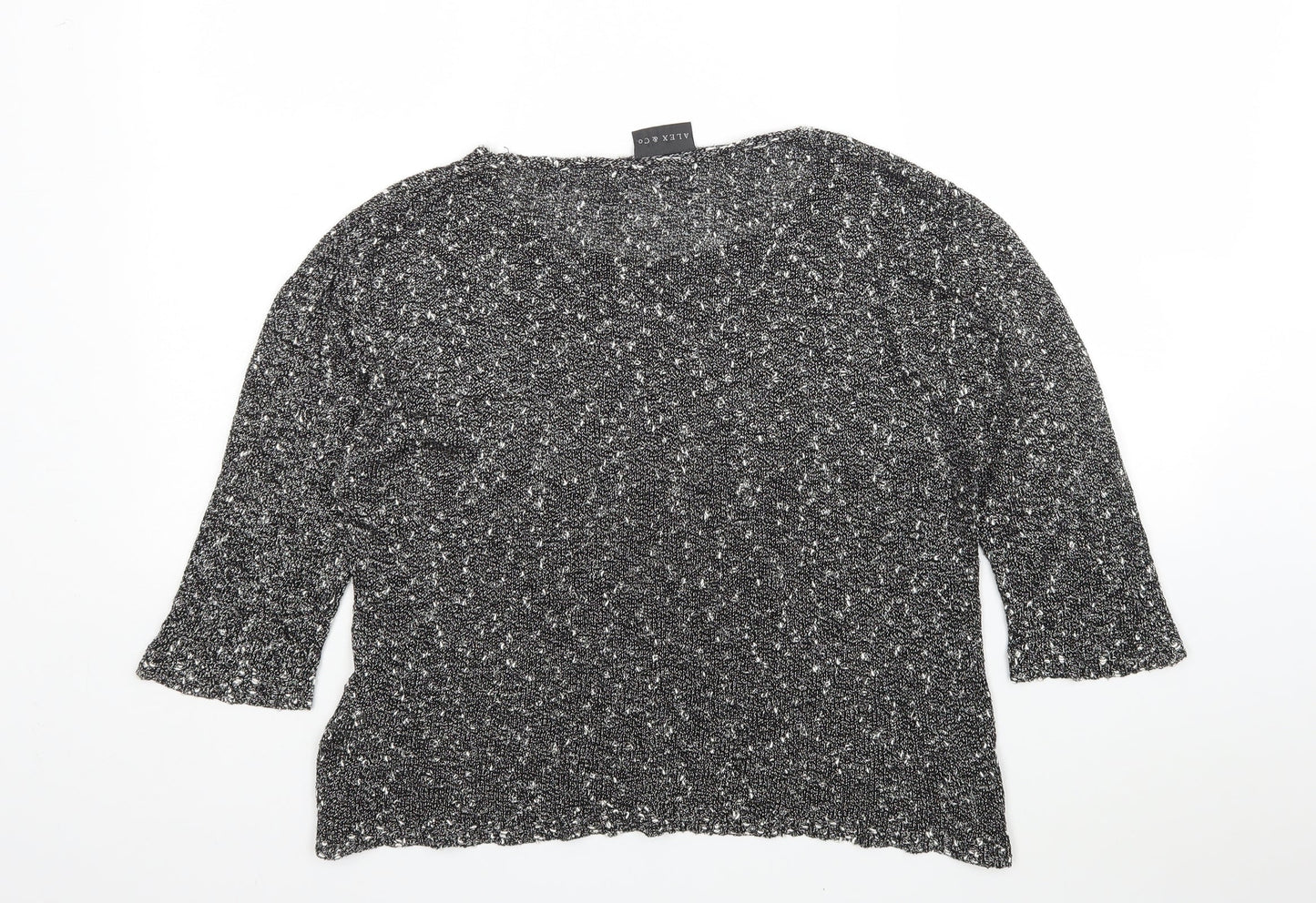 Alex & Co Womens Grey Round Neck  Acrylic Pullover Jumper Size 18