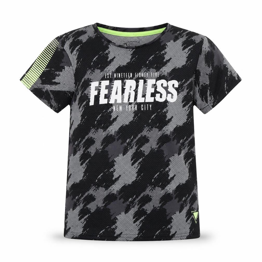 Matalan Boys Grey Camouflage Polyester Basic T-Shirt Size 9 Years Round Neck