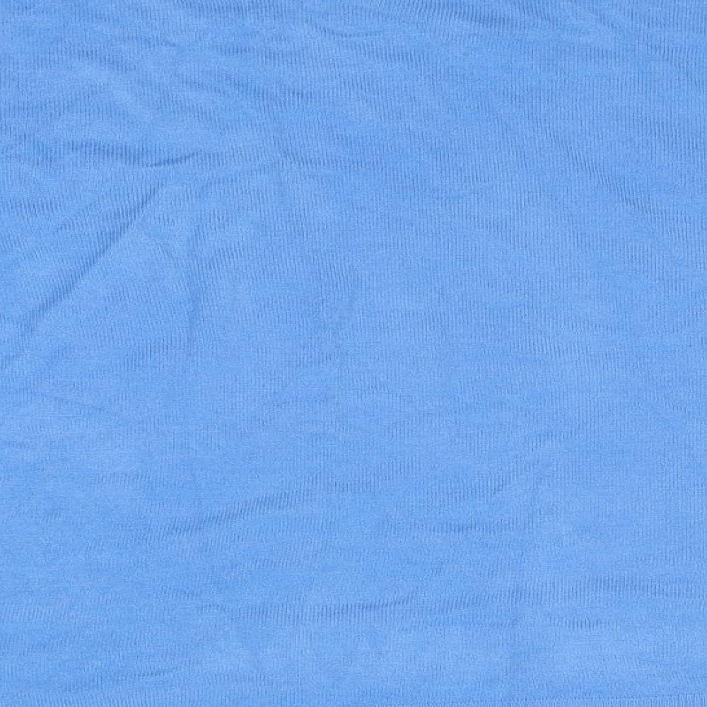 Blue Harbour Mens Blue V-Neck  Acrylic Pullover Jumper Size L