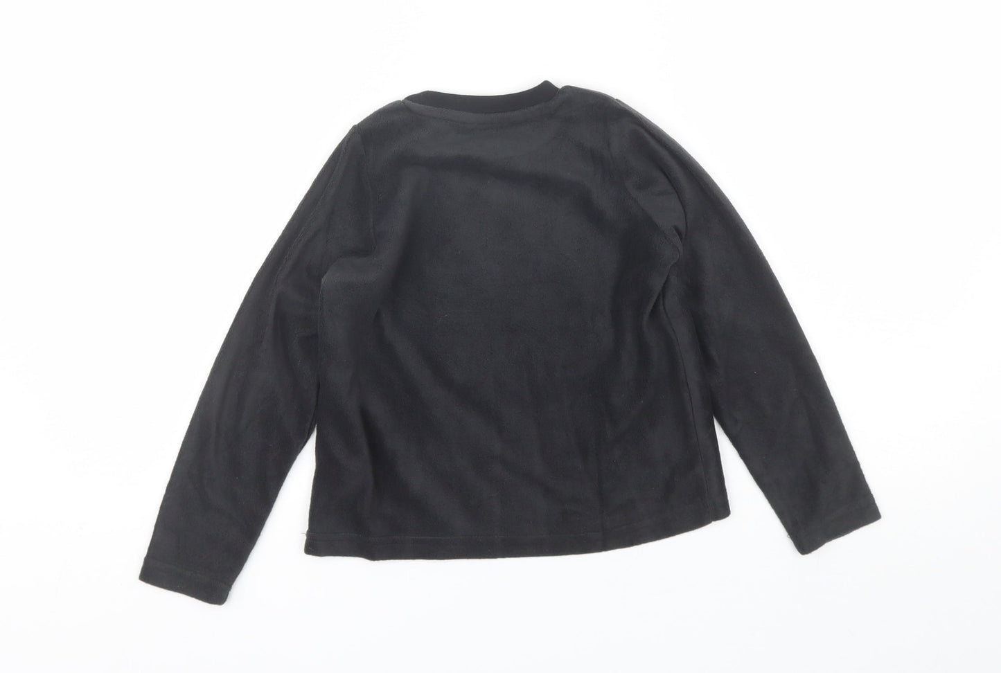 Matalan Boys Black Solid Polyester  Pyjama Top Size 7 Years   - Skull
