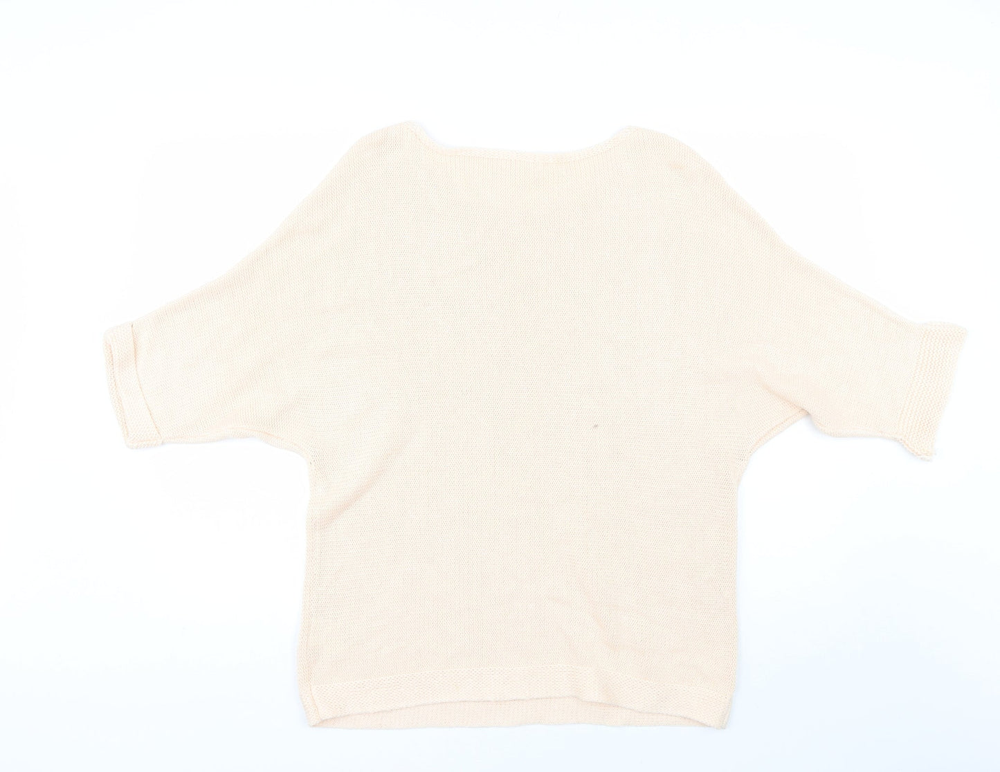 H&M Womens Pink Round Neck  Acrylic Pullover Jumper Size M