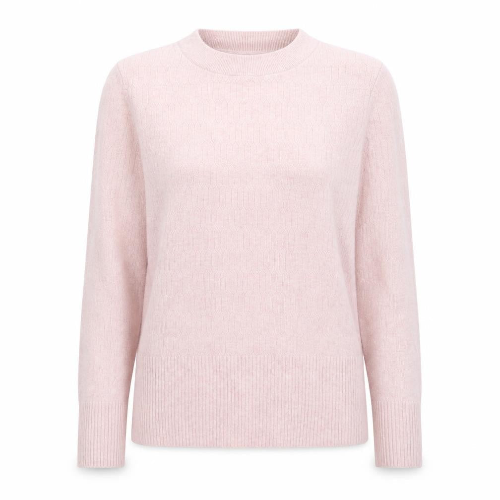 Marks and Spencer Womens Pink Round Neck  Viscose Pullover Jumper Size 14