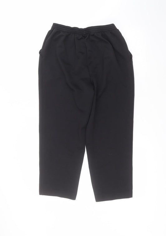 Marks and Spencer Womens Black  Polyester Trousers  Size 16 L22 in Regular
