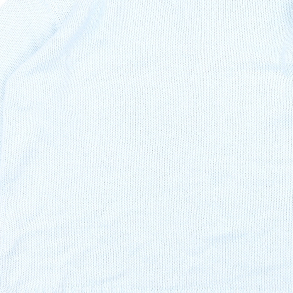 Olsen Womens Blue Round Neck  Acrylic Pullover Jumper Size 12
